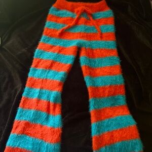 Striped Drawstring Waist Sweater Pants